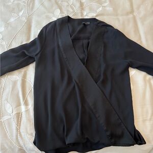 Chic Black V-Neck Women's Blouse